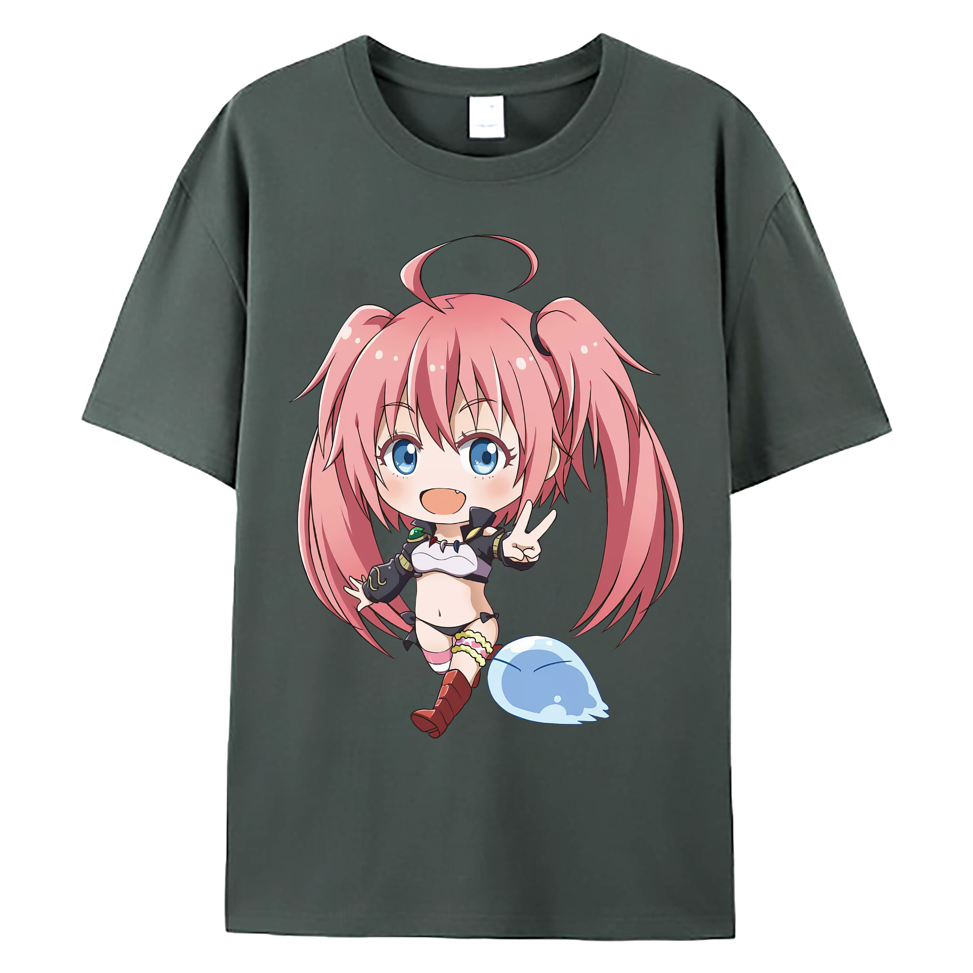 （画像用） 転スラ Regarding Reincarnated to Slime 綿100％ メンズ半袖Tシャツ｜肌触りやわらか＆通気性